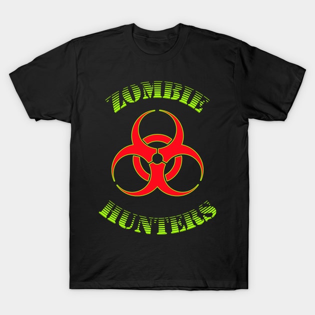 Zombie Hunters Design Bio-Hazard T-Shirt by Capital Blue